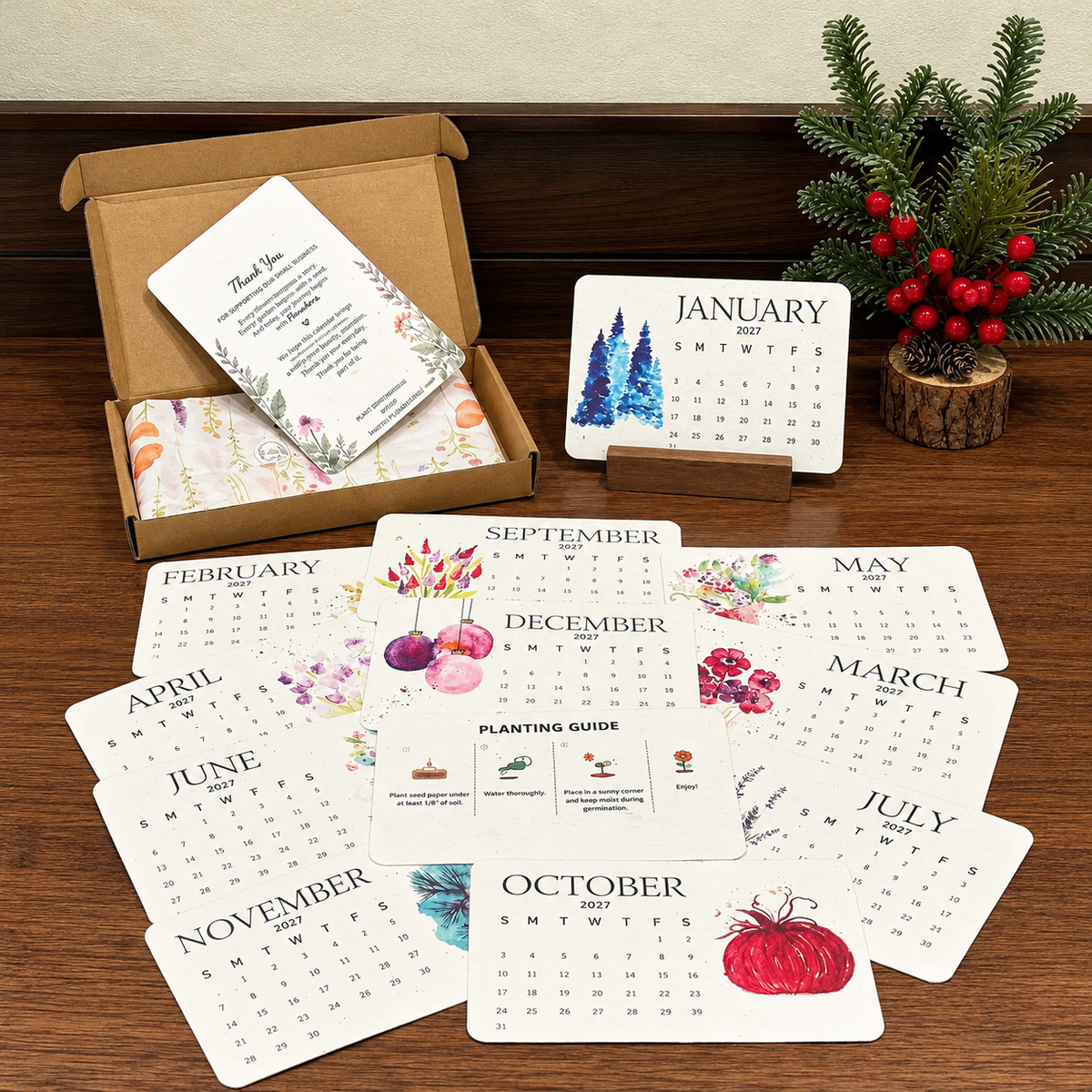 🌱Eco-Friendly Plantable “Timeless” Seed Calendar 2027