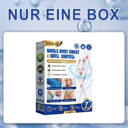 Hiskin® 2-in-1 Advanced Sweat Control & Deodorant Microneedle Patches — For All Genders · Aluminum-Free · Natural Odor Control