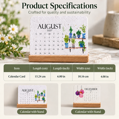 🌱Eco-Friendly Plantable “Timeless” Seed Calendar 2027