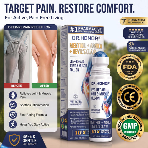 𝐃𝐑.𝐇𝐎𝐍𝐎𝐑® 𝗠𝗲𝗻𝘁𝗵𝗼𝗹 · 𝗔𝗿𝗻𝗶𝗰𝗮 × 𝗗𝗲𝘃𝗶𝗹’𝘀 𝗖𝗹𝗮𝘄 10-𝐢𝐧-𝟏 𝐀𝐝𝐯𝐚𝐧𝐜𝐞𝐝 𝐉𝐨𝐢𝐧𝐭 & 𝐌𝐮𝐬𝐜𝐥𝐞 𝐑𝐞𝐩𝐚𝐢𝐫 𝐑𝐨𝐥𝐥-𝐎𝐧 (𝐅𝐚𝐬𝐭-𝐀𝐜𝐭𝐢𝐧𝐠 𝐒𝐨𝐨𝐭𝐡𝐢𝐧𝐠 𝐑𝐞𝐥𝐢𝐞𝐟) | 𝐅𝐨𝐫 𝐎𝐬𝐭𝐞𝐨𝐚𝐫𝐭𝐡𝐫𝐢𝐭𝐢𝐬, 𝐆𝐨𝐮𝐭, 𝐍𝐞𝐮𝐫𝐚𝐥𝐠𝐢𝐚, 𝐁𝐮𝐫𝐬𝐢𝐭𝐢𝐬, 𝐒𝐰𝐞𝐥𝐥𝐢𝐧𝐠 & 𝐄𝐝𝐞𝐦𝐚 | 𝐅𝐚𝐬𝐭-𝐀𝐛𝐬𝐨𝐫𝐛𝐢𝐧𝐠, 𝐍𝐨𝐧-𝐆𝐫𝐞𝐚𝐬𝐲, 𝐍𝐨-𝐌𝐞𝐬𝐬, 𝐓𝐚𝐫𝐠𝐞𝐭𝐞𝐝 𝐀𝐩𝐩𝐥𝐢𝐜𝐚𝐭𝐢𝐨𝐧