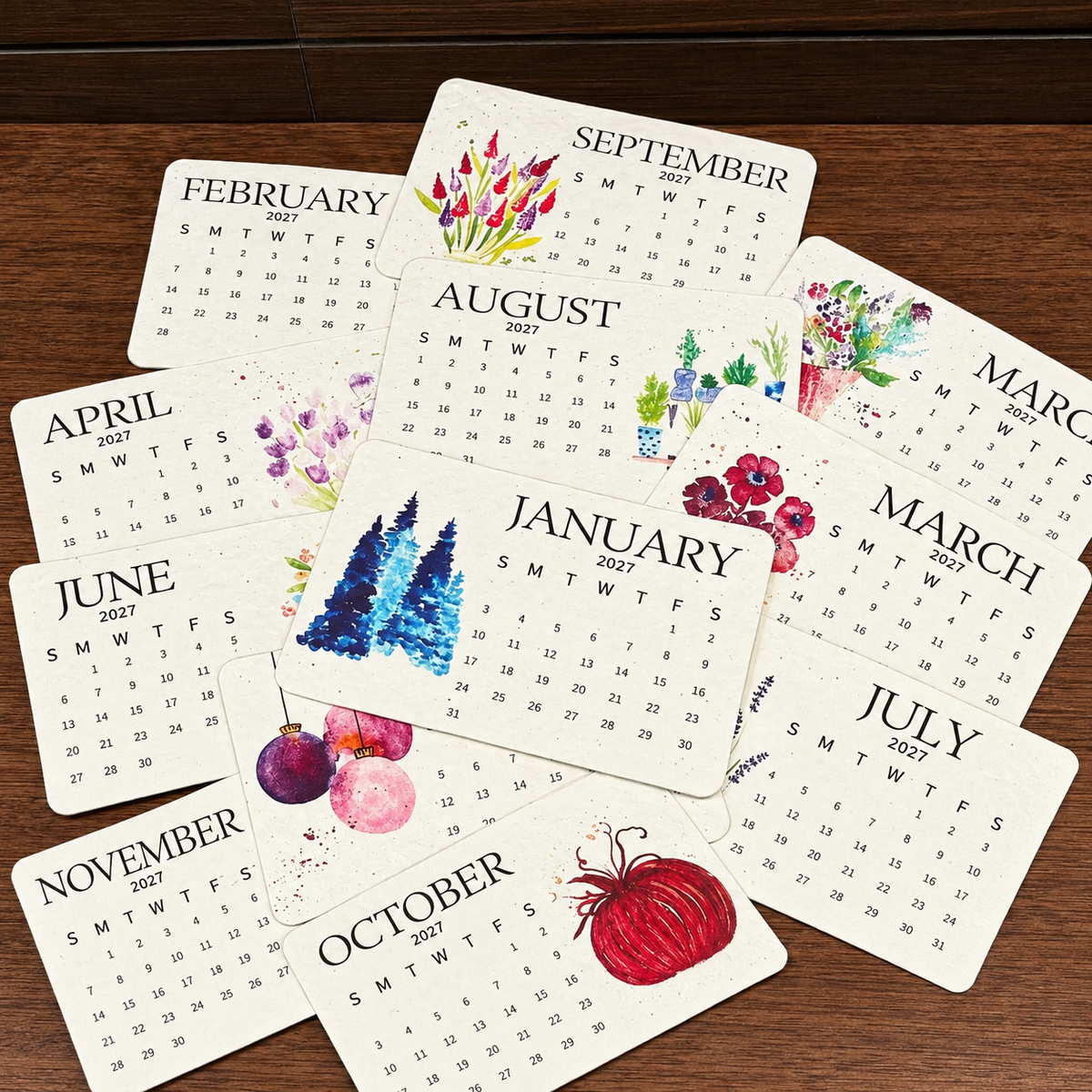🌱Eco-Friendly Plantable “Timeless” Seed Calendar 2027