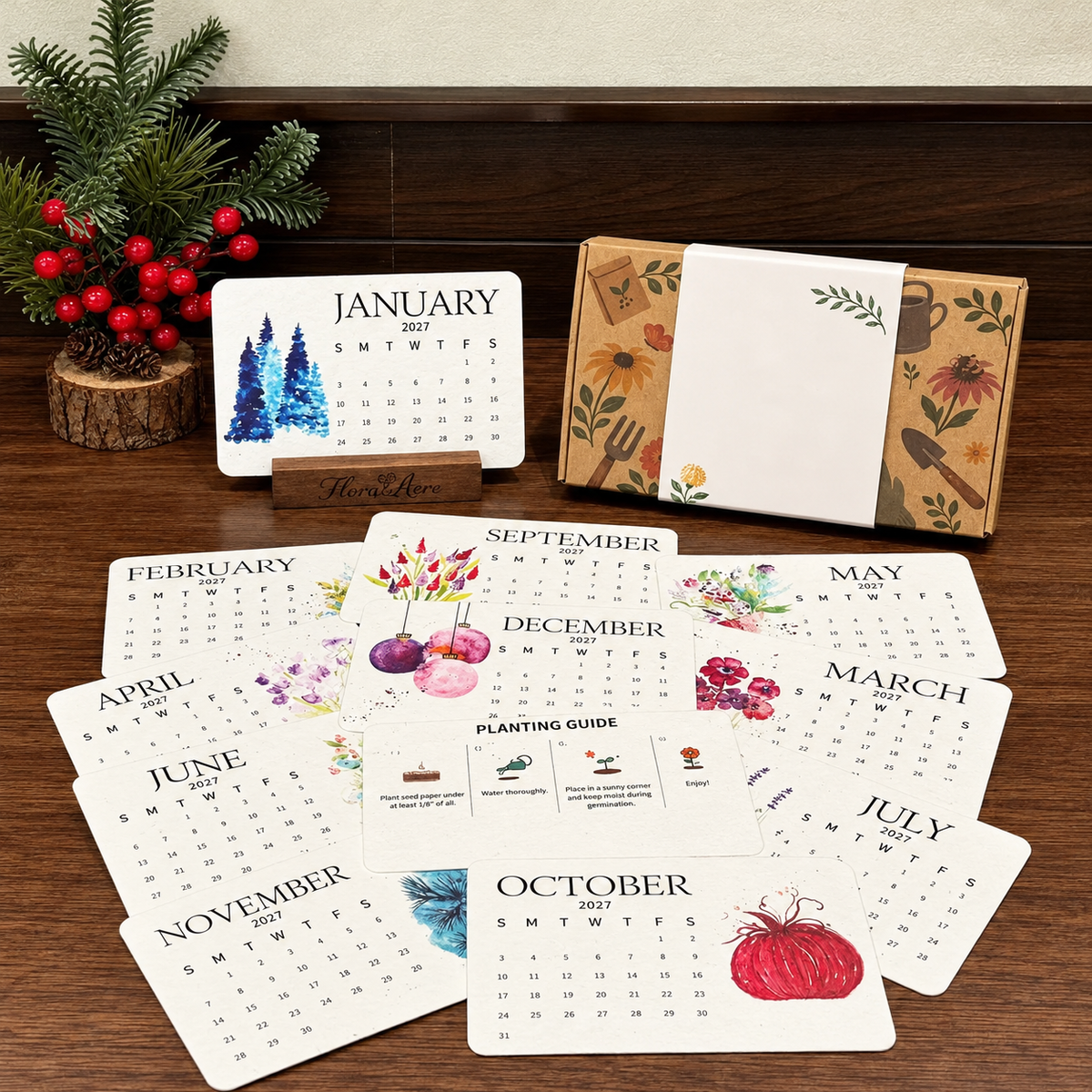 🌱Eco-Friendly Plantable “Timeless” Seed Calendar 2027