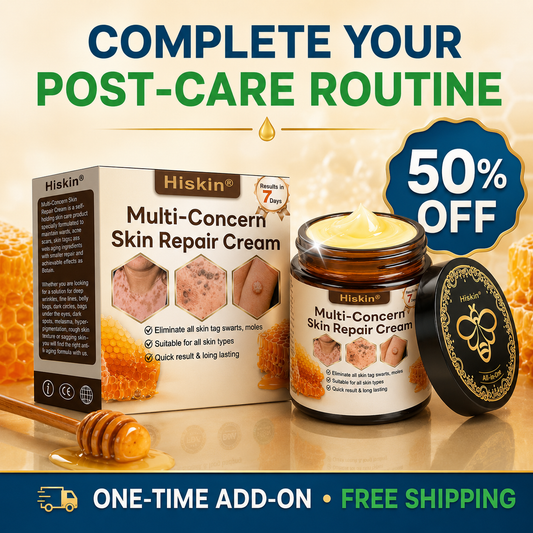 【EXCLUSIVE POST-CARE OFFER】 Target the Spot. Then Help Skin Look Smooth Again. HISKIN® Multi-Concern Skin Repair Cream
