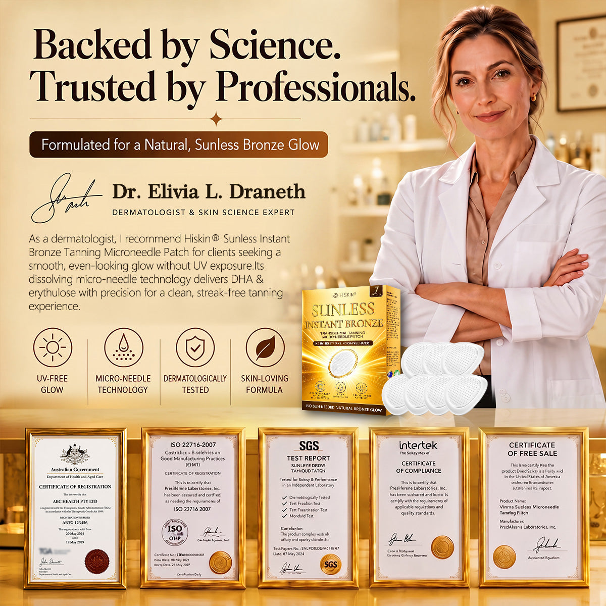 Hiskin® Sunless Bronze Patches