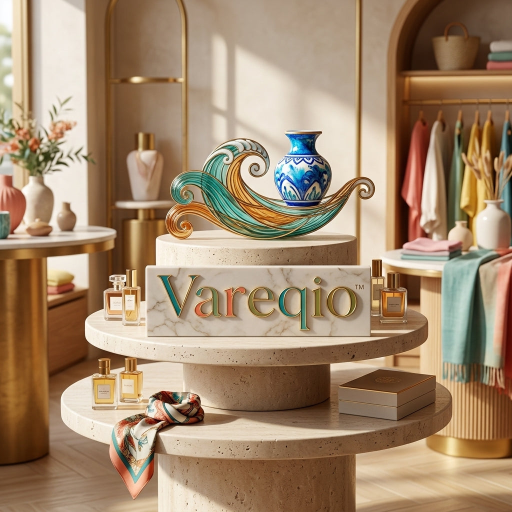 Vareqio™ Marevia Coastal Wave & Ceramic Vase Sculpture