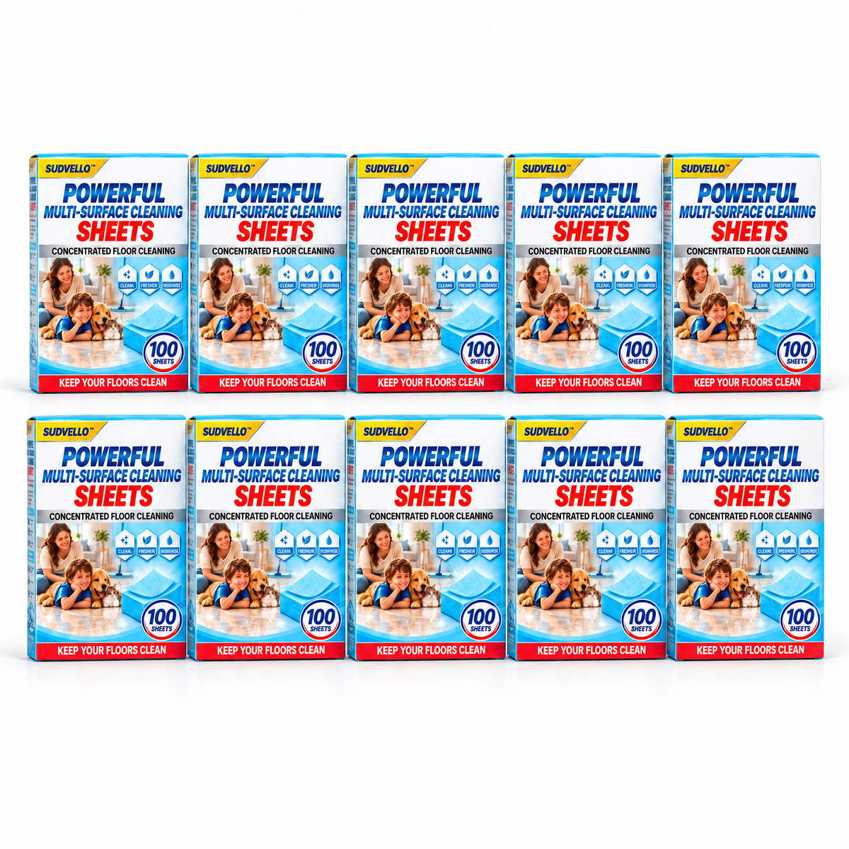 🔥SUDVELLO™ Powerful Multi-Surface Cleaning Sheets — For Tough Stains, Stubborn Dirt & Pet Urine Odors