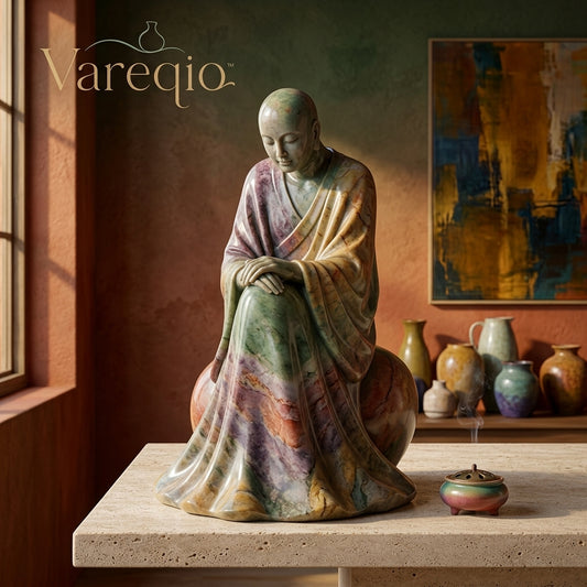 Vareqio™ Satori Meditation Sculpture & Incense Burner Set