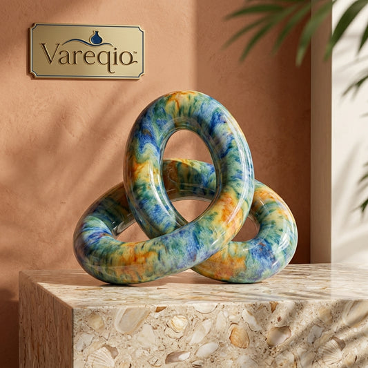 Vareqio™ Calista Hand-Glazed Ceramic Knot Sculpture